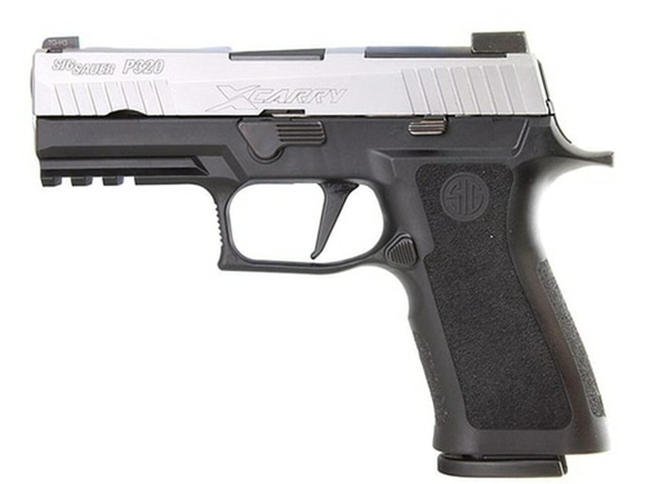 SIG P320 X-Series, 9mm, 3.9″ Barrel X-Ray3 Night Sights, Stainless/Black, Enhanced Serrations, 17rd Mag