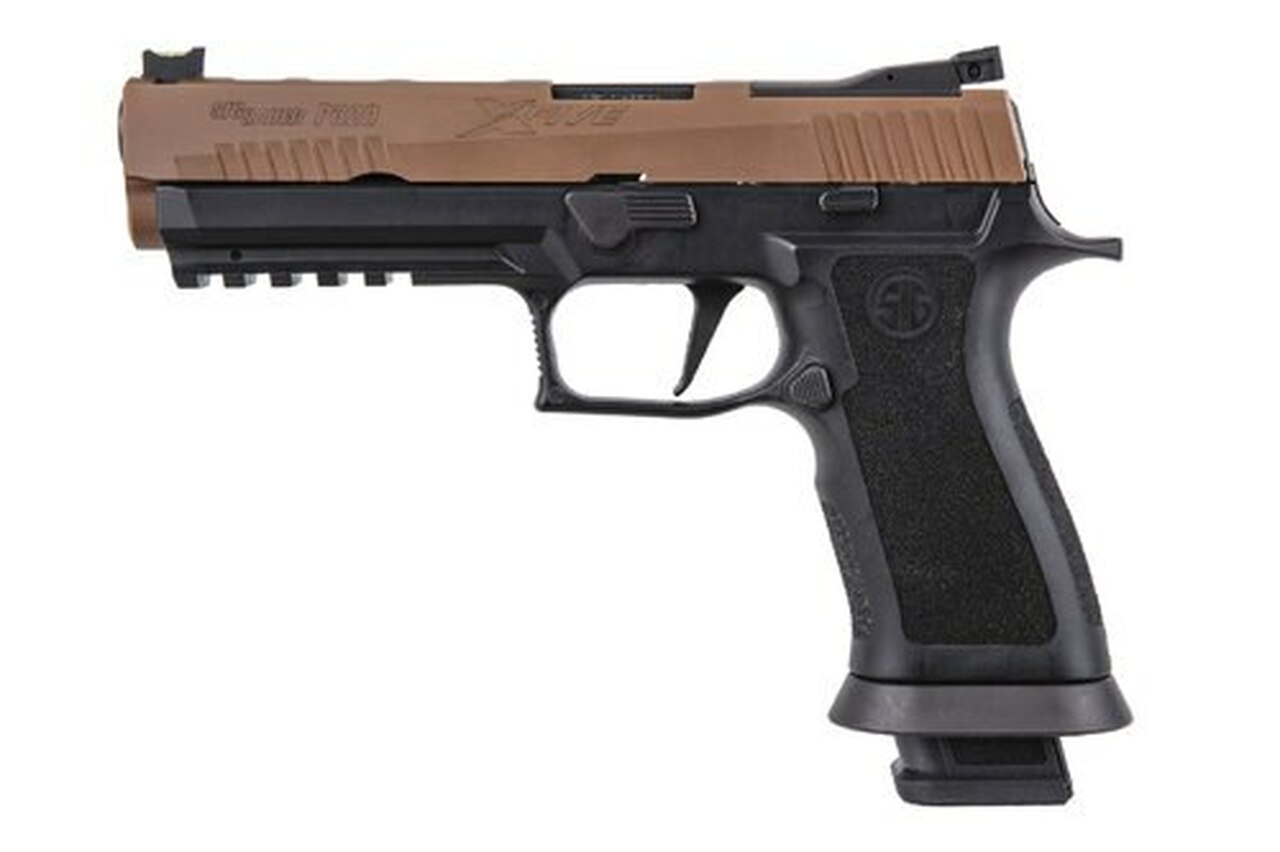 Sig P320 X-Series, 9mm, 5″, 21rd, Fiber Optic FS, Coyote/Black