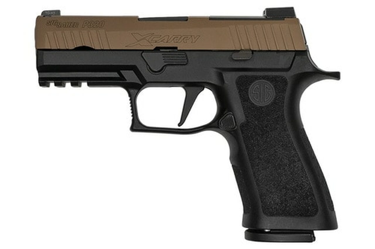 Sig P320 XCarry Coyote 9mm, 3.9″, X-Ray3 NS, Coyote Slide, Black Frame, 17rd