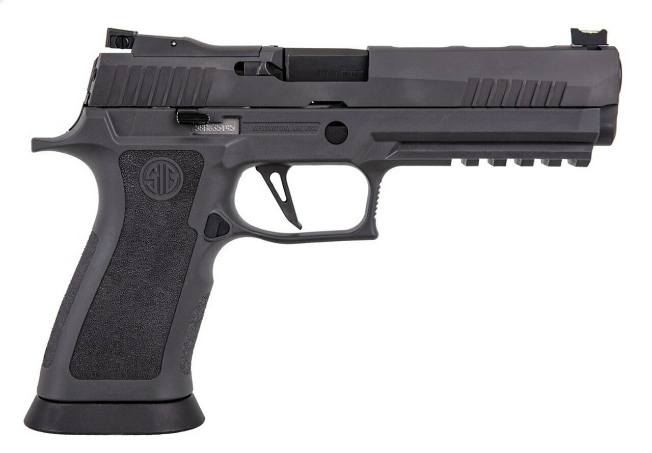 Sig P320 XFIVE Legion 9mm, 5″ Bull Barrel, Dawson Precision Sights, Gray, Mag Coupon, 1x 17rd