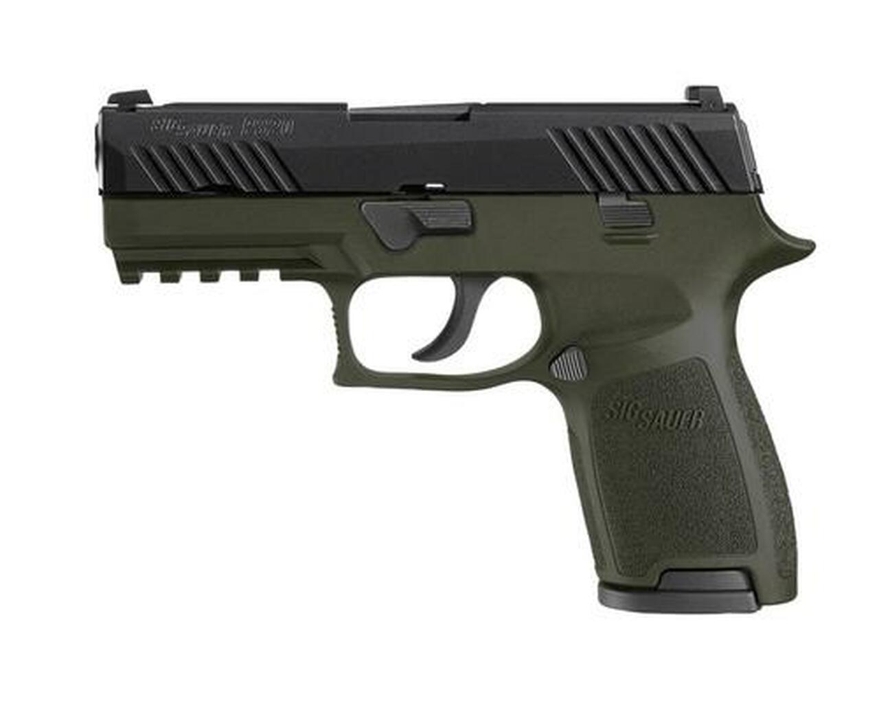 Sig P320C Striker 9mm Siglite Night Sights OD Green Nitron Finish 15rd Mags