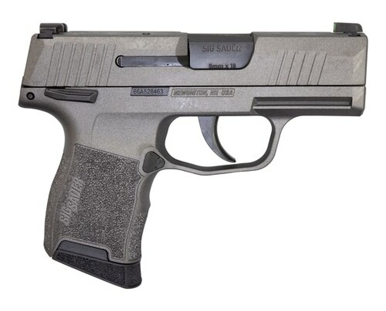 Sig P365 9mm, 3″ Barrel, XRay3 Night Sights, Manual Safety, Tungsten Gray, 10rd