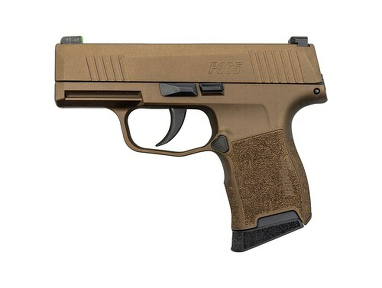 Sig P365 Burnt Bronze 9mm, 3″ Barrel, Sig XRay3 Night Sights, 10rd Mag