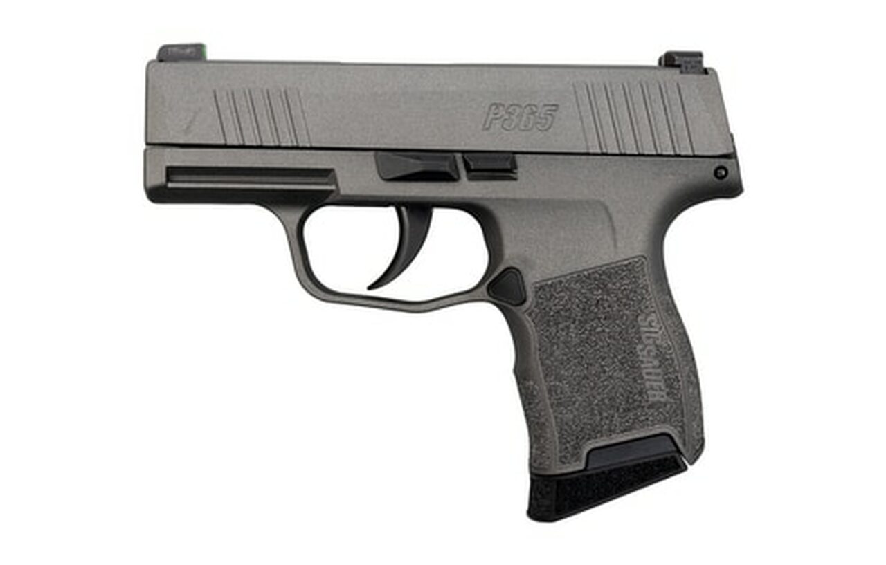 Sig P365 Tungsten Gray 9mm, 3″ Barrel, Sig XRay3 Night Sights, 10rd Mag