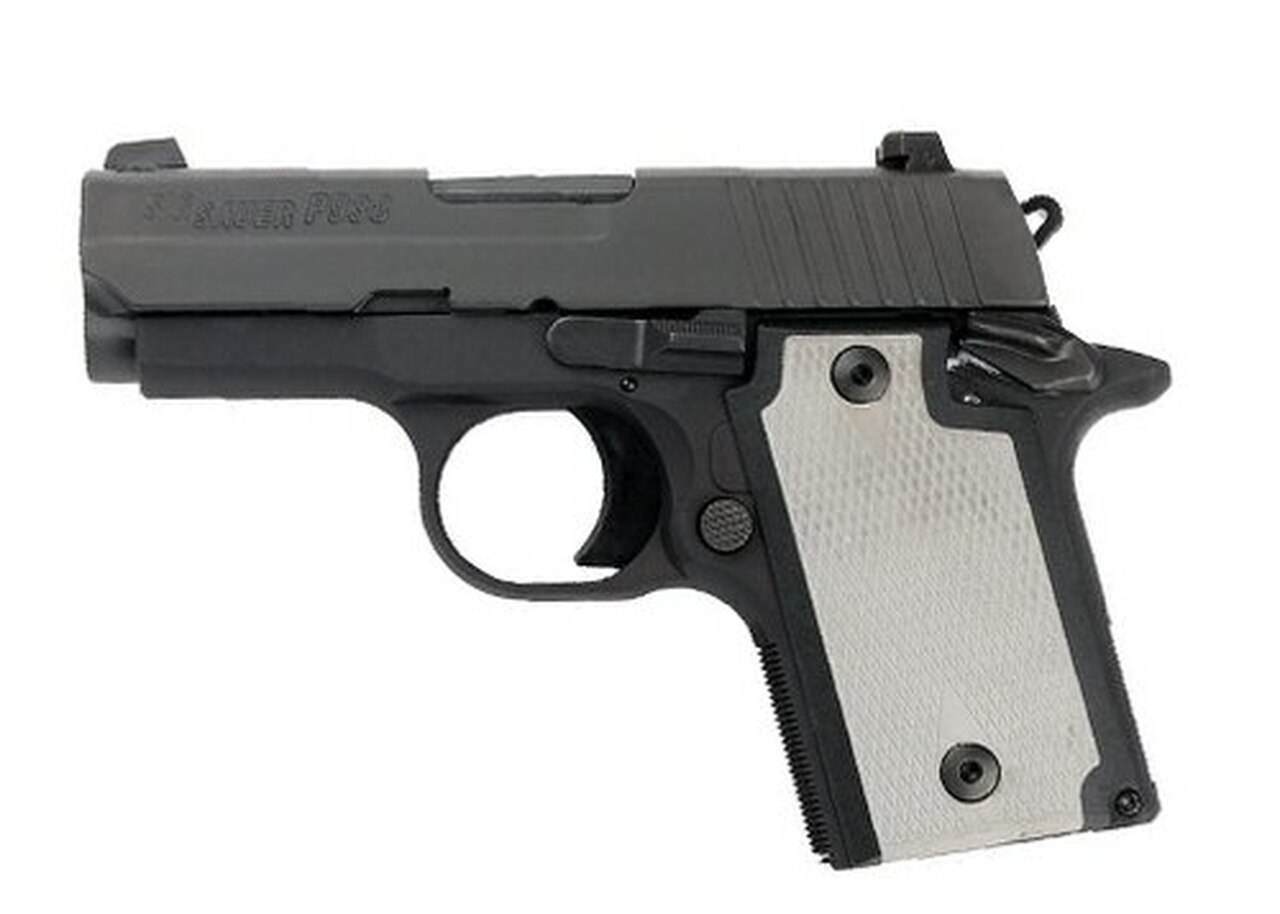 Sig P938, 9mm, 3″, 6rd/7rd, Laser Module, Nitron Slide, Black Frame