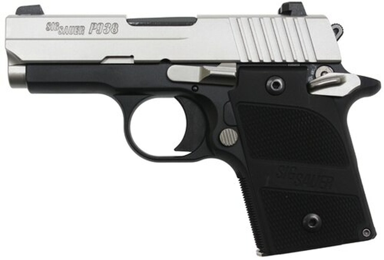 Sig P938 9MM 3 Aluminum Grips Ambi Safety 6 Round Night Sights