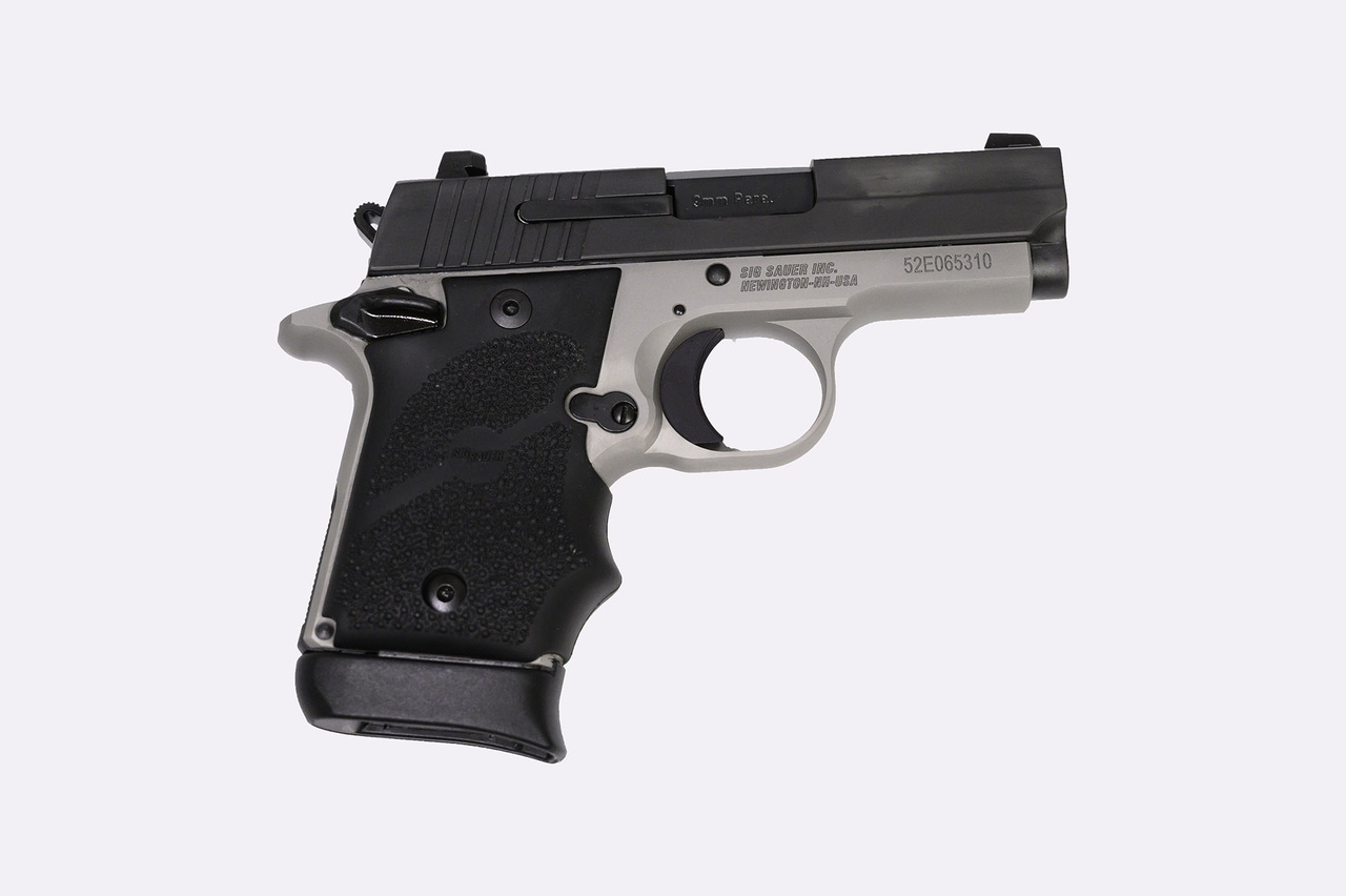 SIG P938 Ghost 9mm, 3″ Barrel, Contrast Sights, Nitron Slide, Black Frame, 7rd