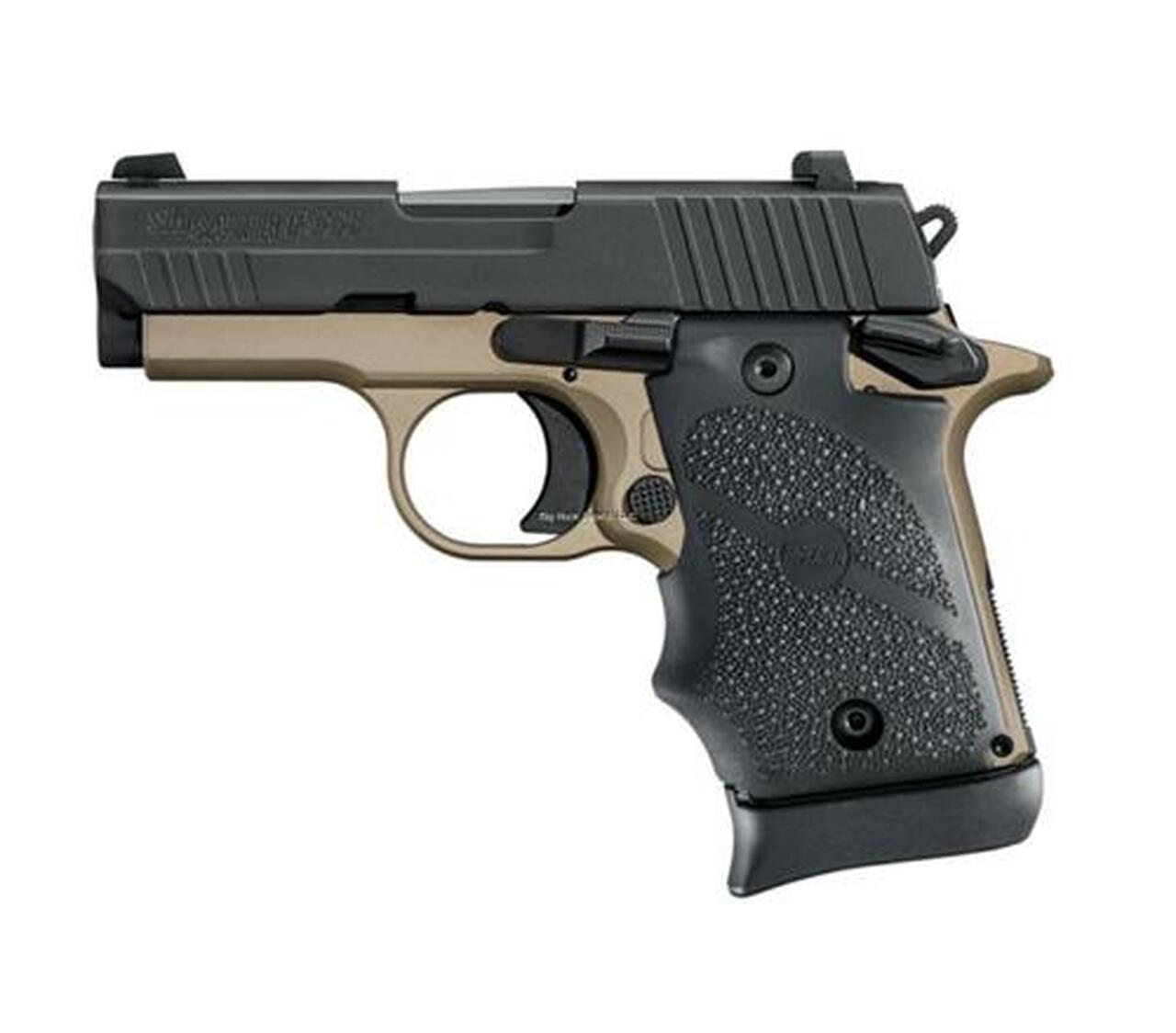 Sig P938 Semi Auto Pistol 9mm, 3″ Barrel, Desert Hogue Grip, 7rd Mag