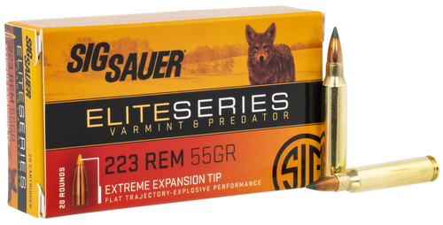 Sig Sauer Elite Hunting 223 Remington, 55gr, Extreme Expansion Tip, 20rd Box