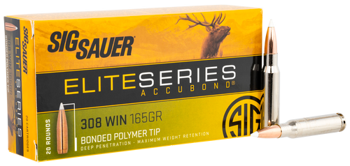Sig Sauer Elite Performance 308 Win 7.62x51mm, 165gr, Ballistic Tip, California Certified Nonlead, 20Bx/10Cs