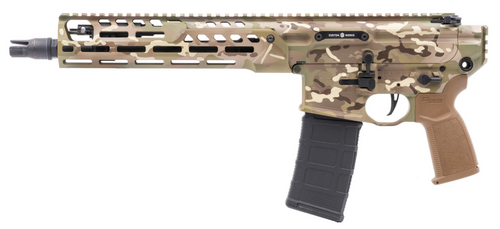 Sig Sauer MCX Spear LT 5.56x45mm, 11.5″ Barrel, MultiCam Cerakote, Optic Ready, Savior Equipment Coyote Covert Case, 30rd
