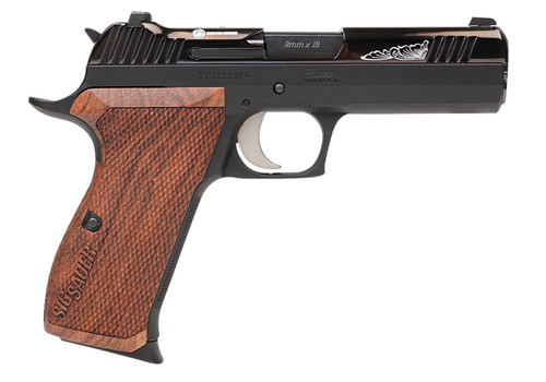 Sig Sauer P210 9mm, 4.1″ Barrel, Black, Walnut Grips, 8rd
