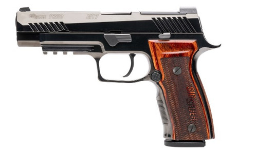 Sig Sauer P320 M17 Ceremonial 9mm, 4.7″ Barrel, Black, Optic Ready, Walnut Grip, 21rd