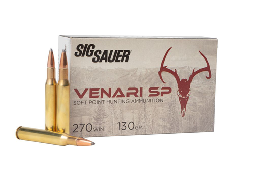 Sig Sauer Venari 270 Win, 130gr, Soft Point, 20rd Box