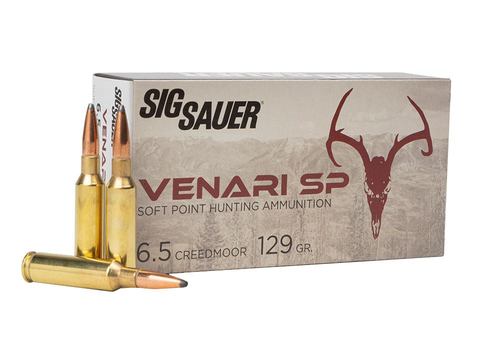 Sig Sauer Venari 6.5 Creedmoor, 129gr, Soft Point, 20rd Box