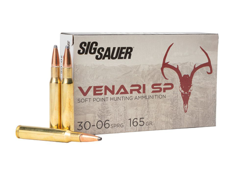Sig SauerVenari 30-06 Springfield 165gr, Soft Point, 20rd Box