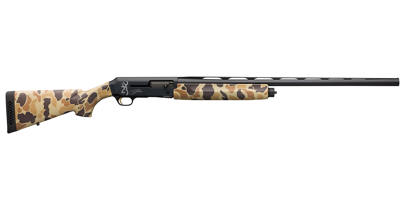 Silver Field 12 Gauge Semi-Automatic Shotgun with Vintage Tan Camo Stock