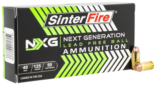SinterFire Inc Next Generation (NXG) 40 S&W 125gr, Lead Free Ball, 50rd Box