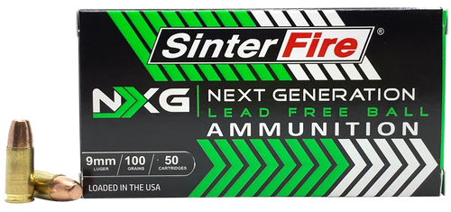 SinterFire Next Generation 9mm, 100gr, Lead Free Ball, 50rd Box
