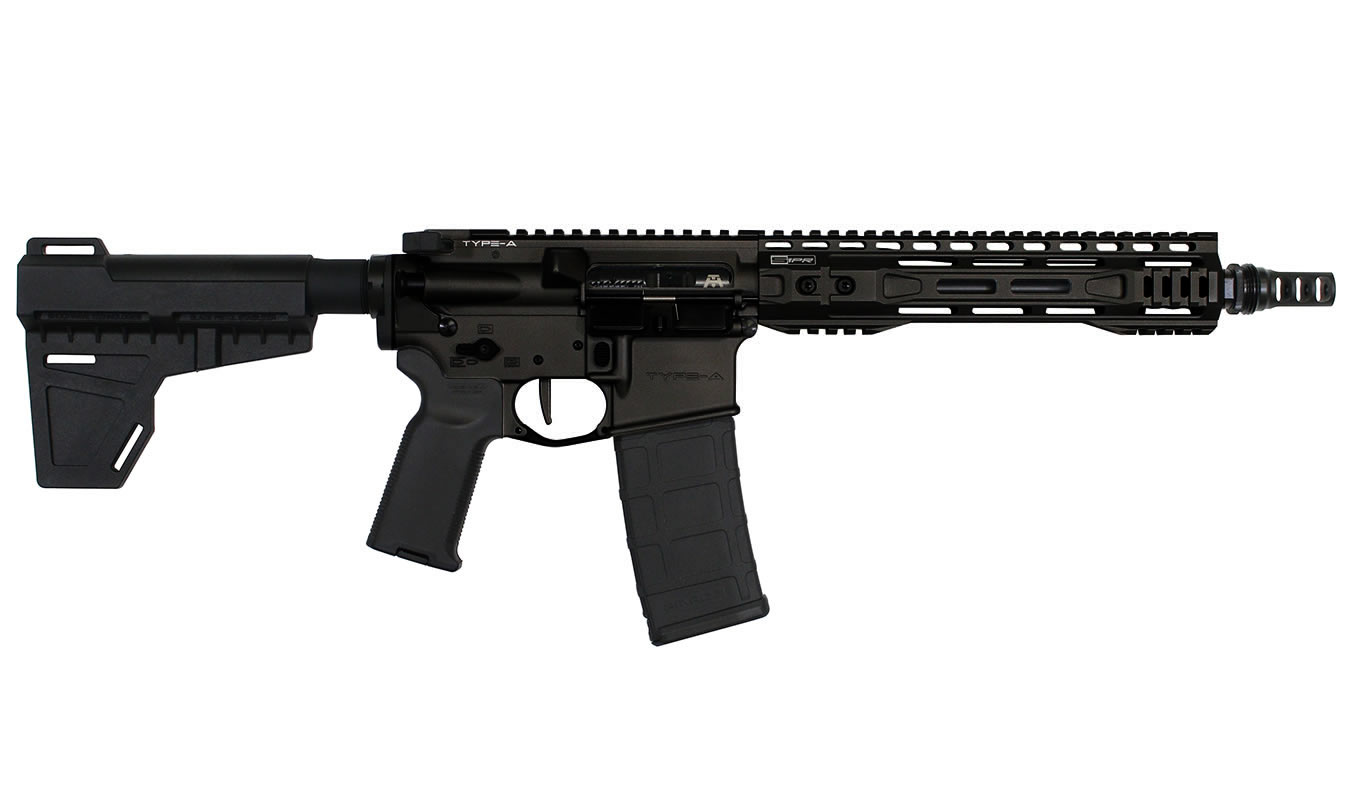 SIPR Type-A 5.56mm Pistol with Shockwave Blade Stock and Black Finish