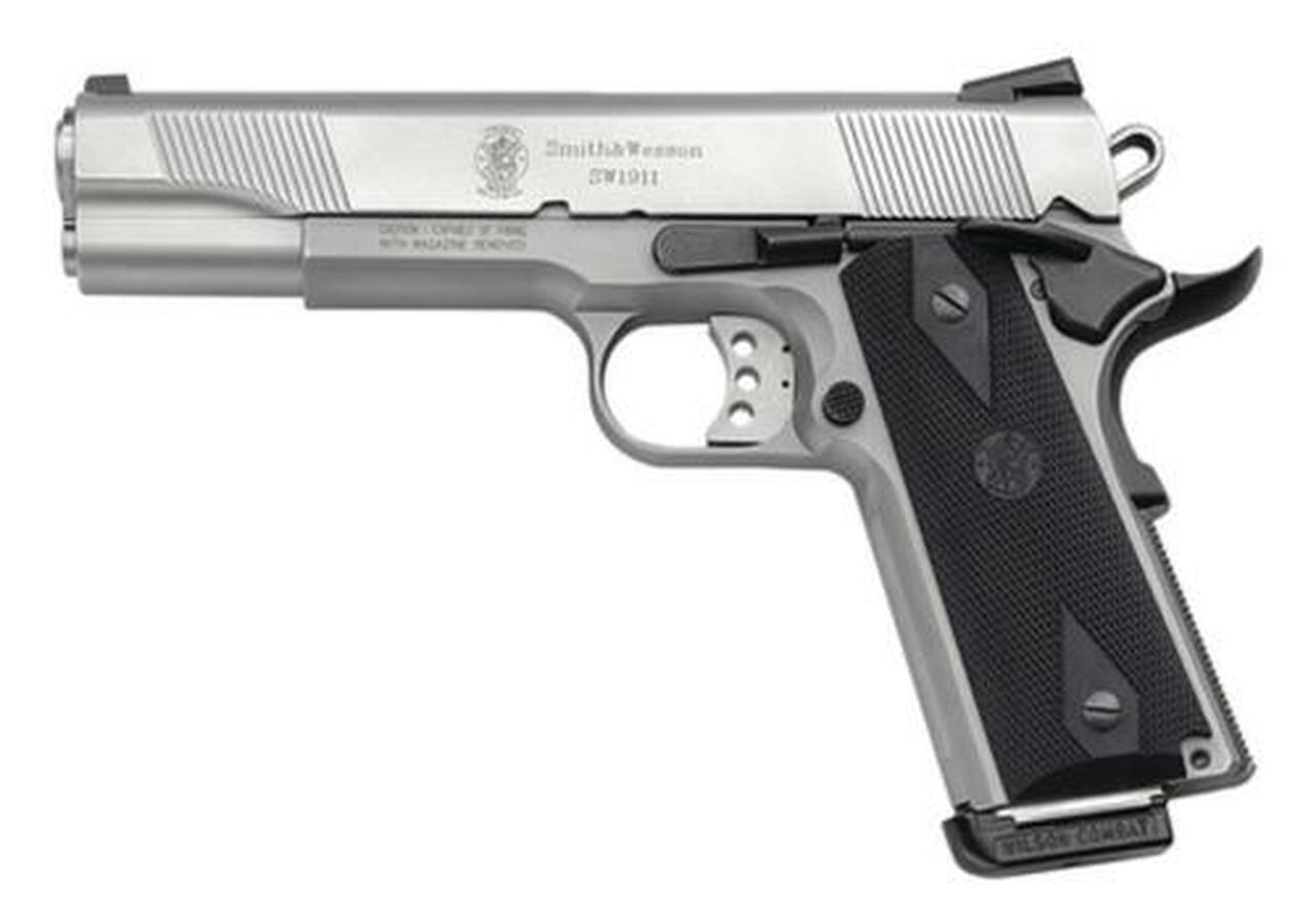 Smith & Wesson 1911 45 ACP 5″ Barrel, Black Synthetic Grip Matte SS, 8rd