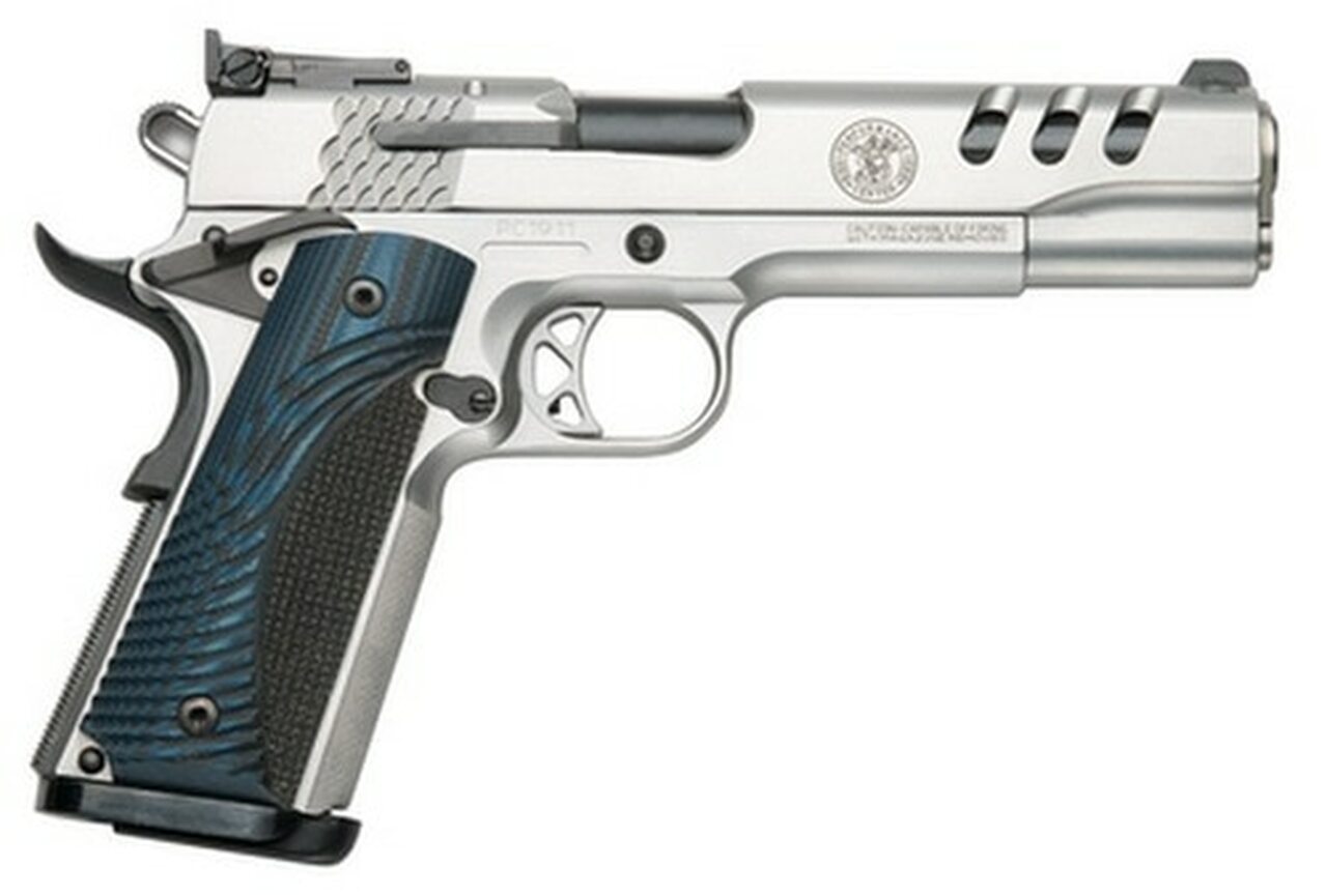 Smith & Wesson 1911 Custom Performance Center 45 ACP 5″ SS Throated Barrel G10 Custom Grip