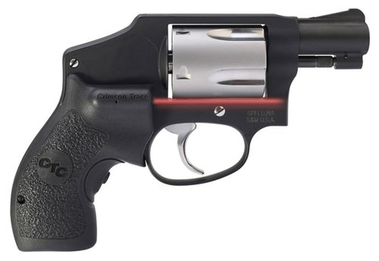 Smith & Wesson 442 Performance Center, .38 Special +P, 1.88″, 5rd, Black Grips, Crimson Trace Laser, Black Frame