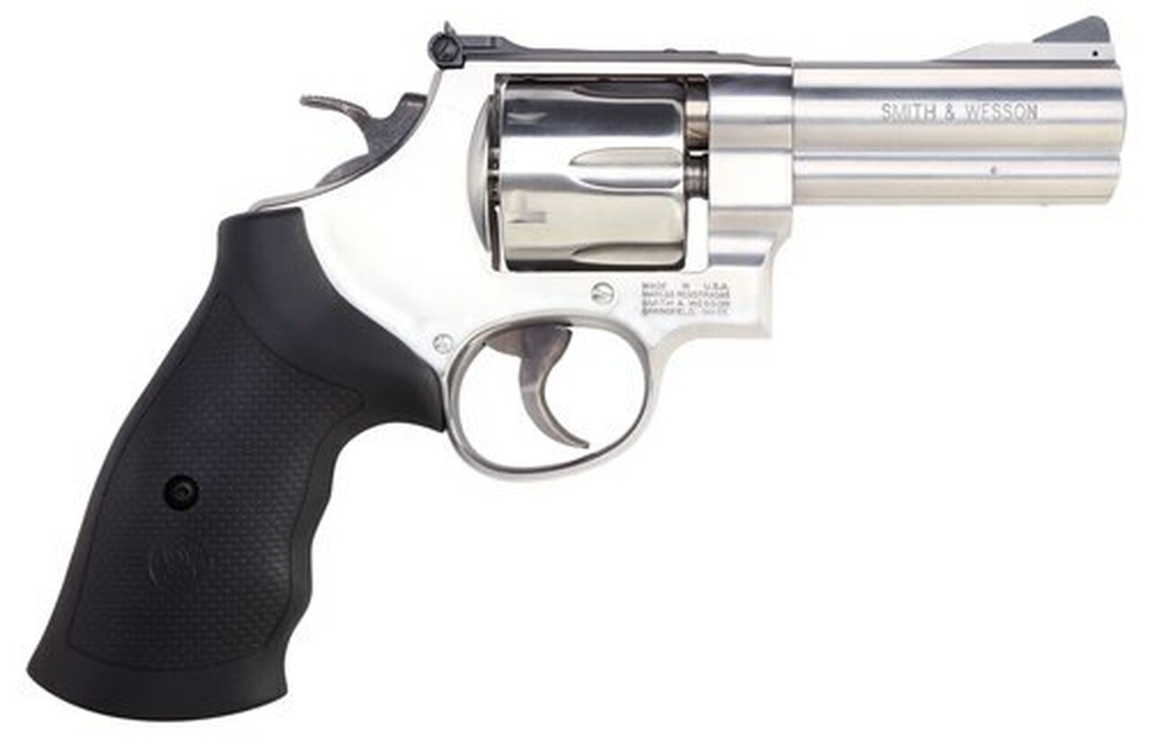 Smith & Wesson 610 10mm, 4″ Barrel, Black Synthetic Grip, Stainless Steel Finish 6rd