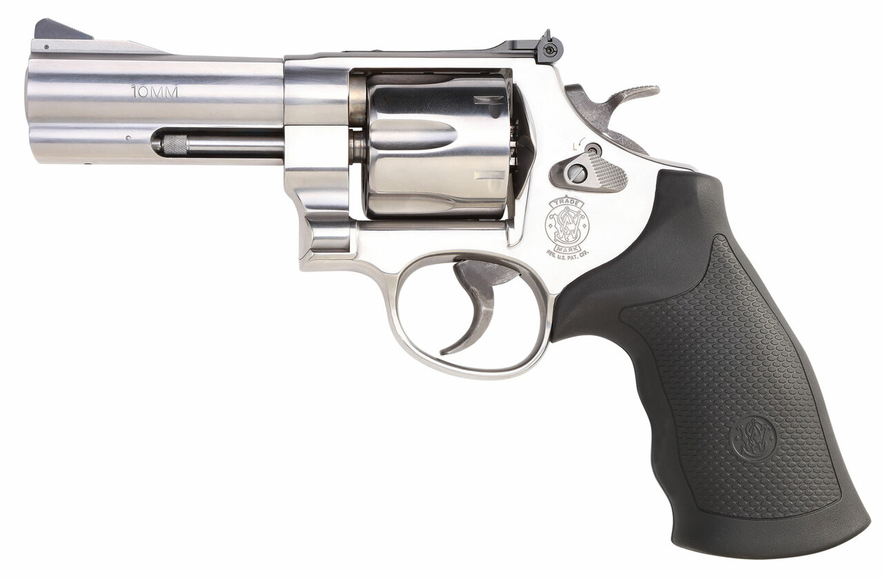 Smith & Wesson 610 10mm, 4″ Barrel, Black Synthetic Grip, Stainless Steel Finish 6rd