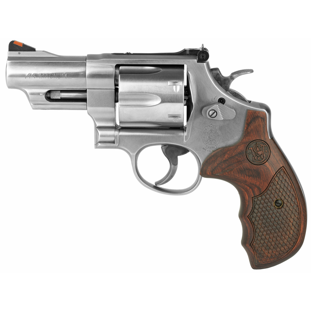 Smith & Wesson 629 44 Mag/.44 Spl, 3″ Barrel, Stainless Finish, Wood Grips, 6Rd, Adjustable Sights
