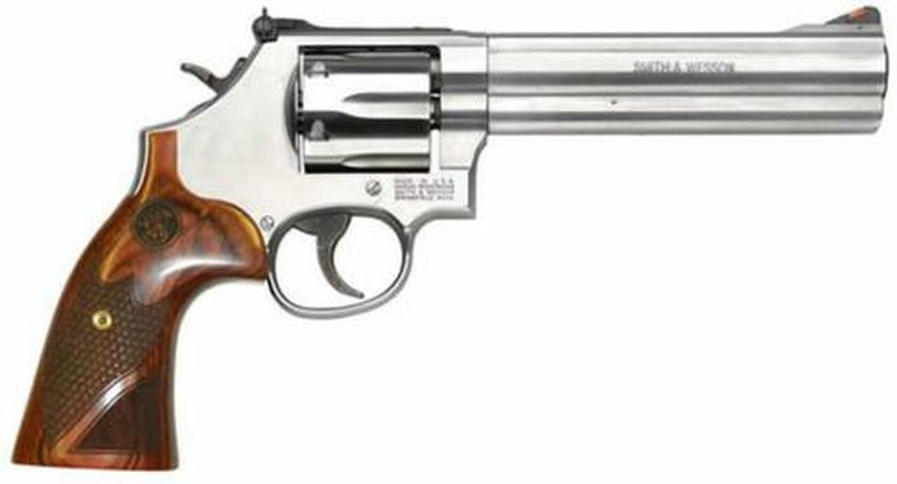 Smith & Wesson 629 Deluxe 44 Magnum / .44 Special, 6.5″, Wood Grips, Stainless