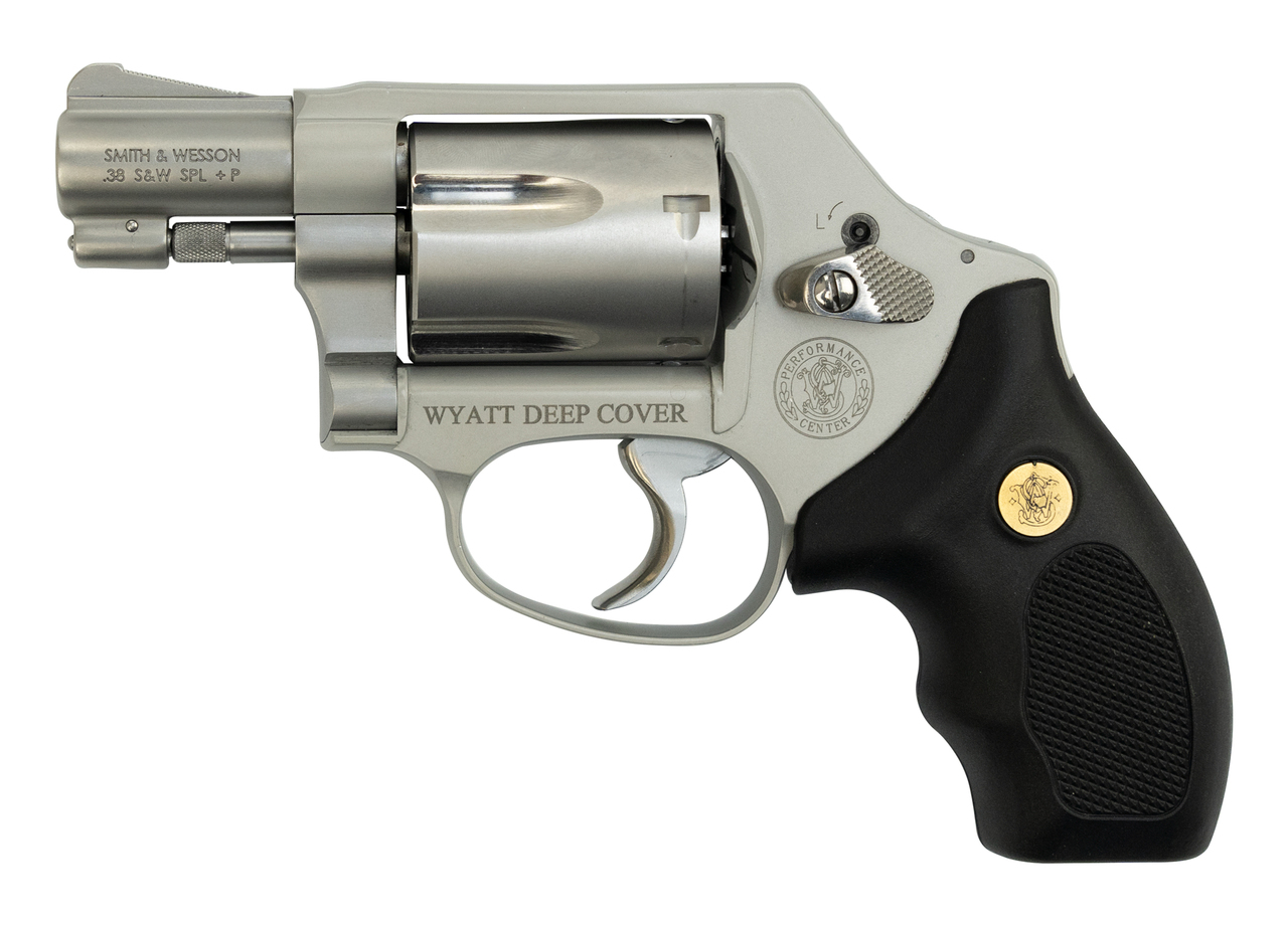 Smith & Wesson 637 Used .38 Spl, Wyatt Deep Cover/Gunsmoke, 1.87″, SS, 5rd