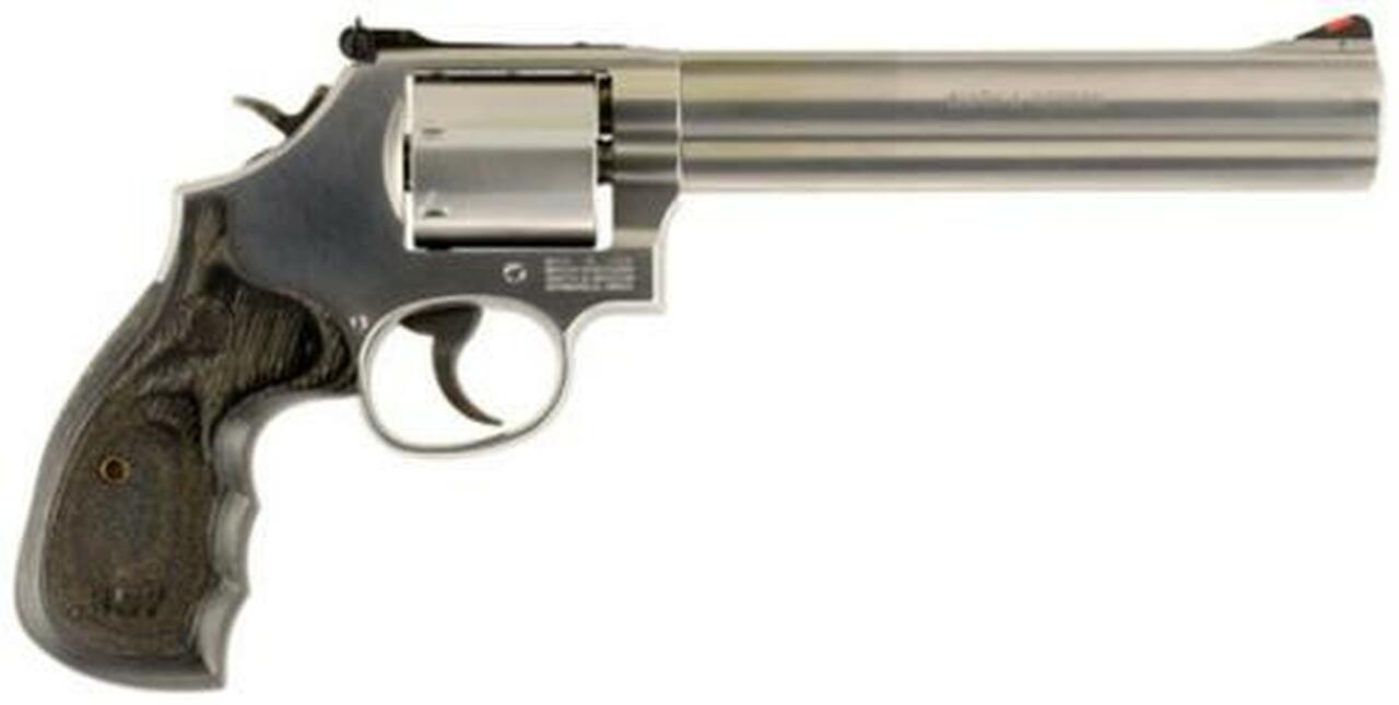 Smith & Wesson 686+, 357 Magnum, 7″, 7rd, Wood Grip, Stainless Steel
