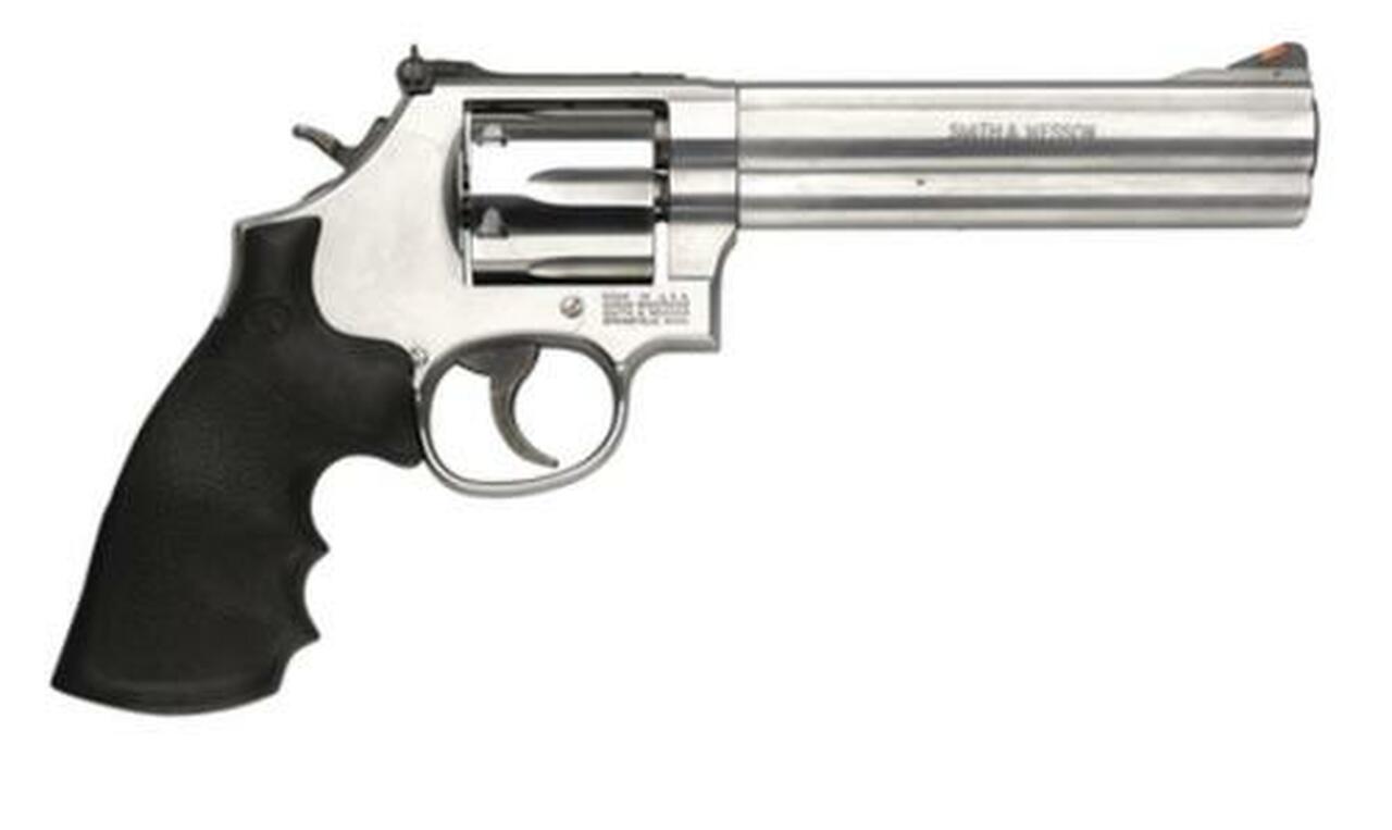 Smith & Wesson 686 Distinguish Combat 357 Mag/38 Spec 6″ 6rd Adjustable White Outline/Red Ramp SS