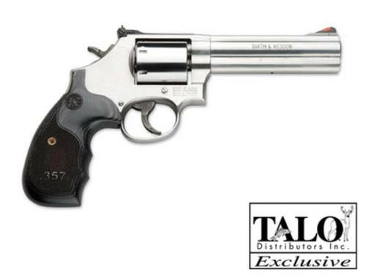 Smith & Wesson 686 Plus 3-5-7 Magnum Series 357 Mag/.38 Spec +P 5″ Barrel White Outline RearSight 7rd