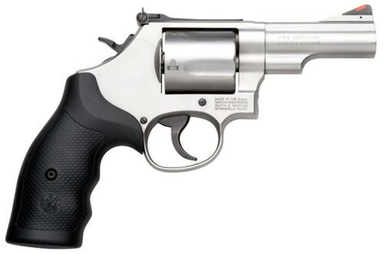 Smith & Wesson 69 .44 Magnum, 2.75″ Barrel Stainless Finish, Rubber Grips, Adjustable Sights, 5 Rounds