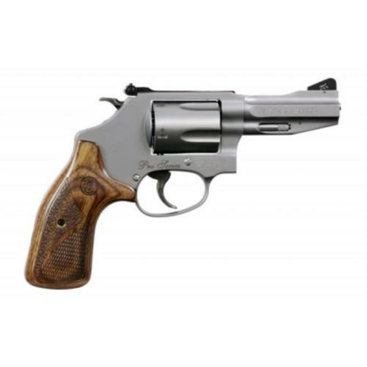Smith & Wesson M60 Pro, .38 Special +P, 3″, 5rd, Wood Grip, Stainless Steel