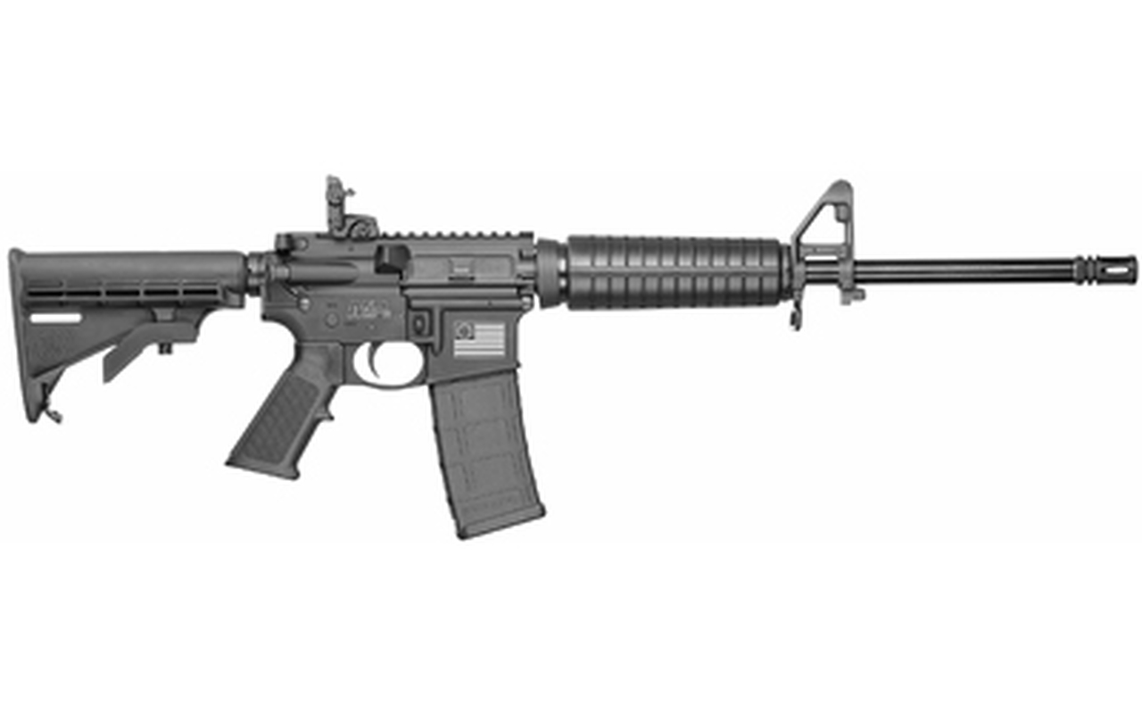 Smith & Wesson M&P 15 Sport II AR-15 5.56mm, 16″ Barrel, Black, 6 Position Stock, Betsy Ross Flag, 30rd