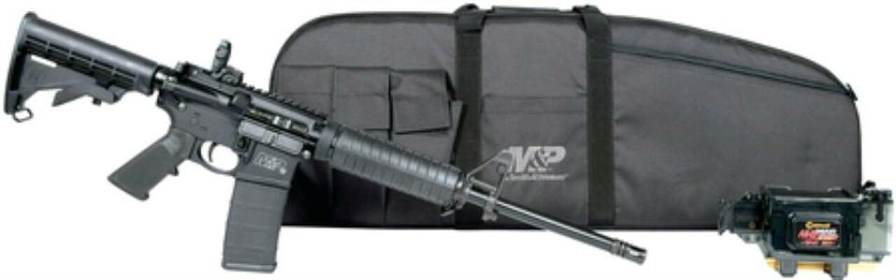 Smith & Wesson M&P 15 Sport II Kit 5.56/223, 16″ Barrel, Flip Sights, Caldwell Mag Charger, Gun Case, 30rd Mag