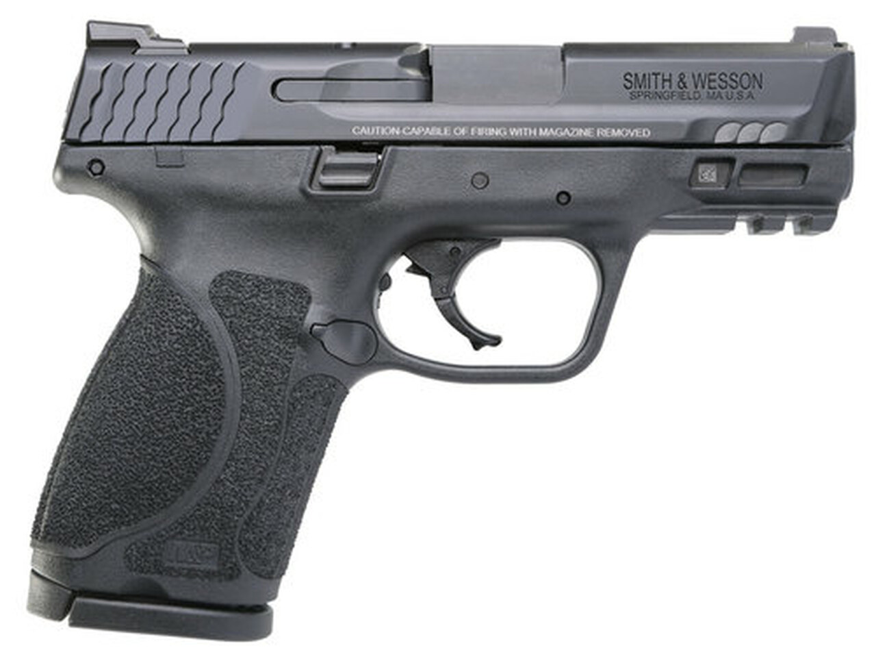 Smith & Wesson, M&P 2.0, Striker Fired, Compact 9MM, 3.6″ Barr Black, 15Rd, 2 Mags, Fixed Sights