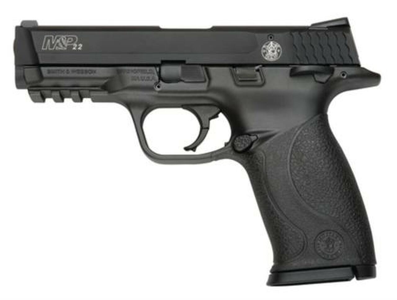 Smith & Wesson M&P 22 Single 22 LR 4″ Threaded Barrel,, Black Polymer, 10 rd