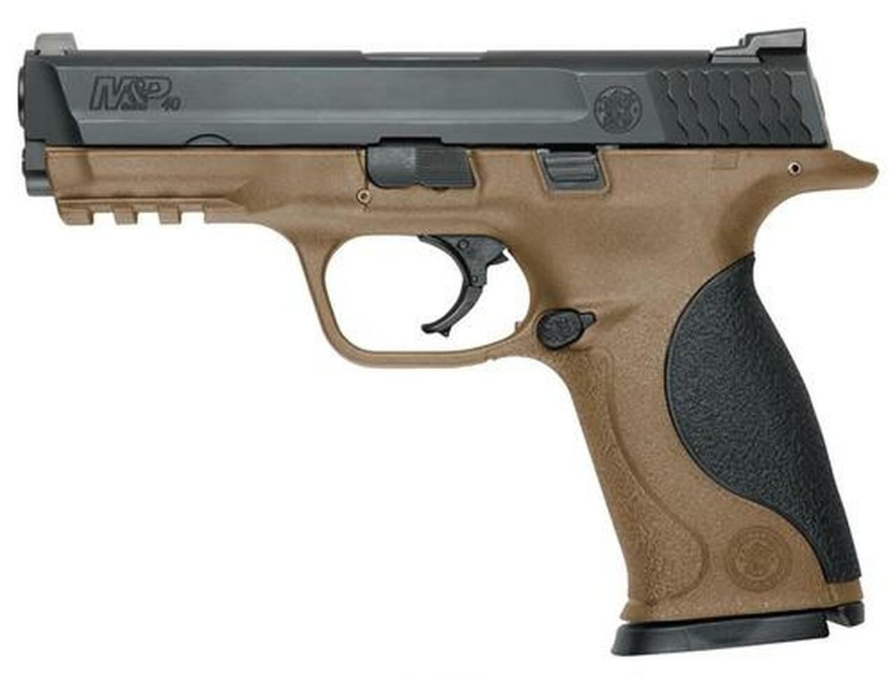 Smith & Wesson M&P 40 DAO 40 Smith & Wesson 4.3″ Barrel, Black Polymer Grips Flat Dark Earth, 15rd
