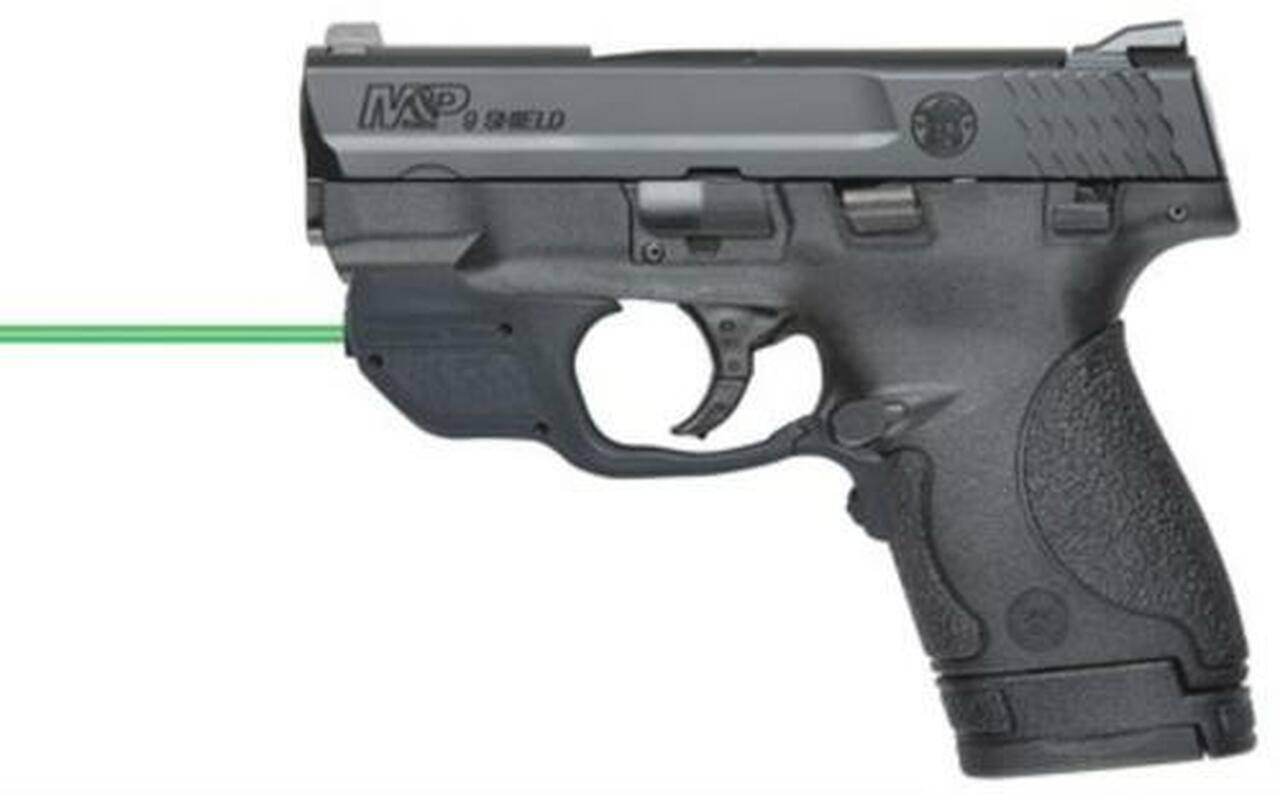 Smith & Wesson M&P 9 Shield, Crimson Trace Double 9mm 3.1″ 7rd/8+1 Black Poly Grips