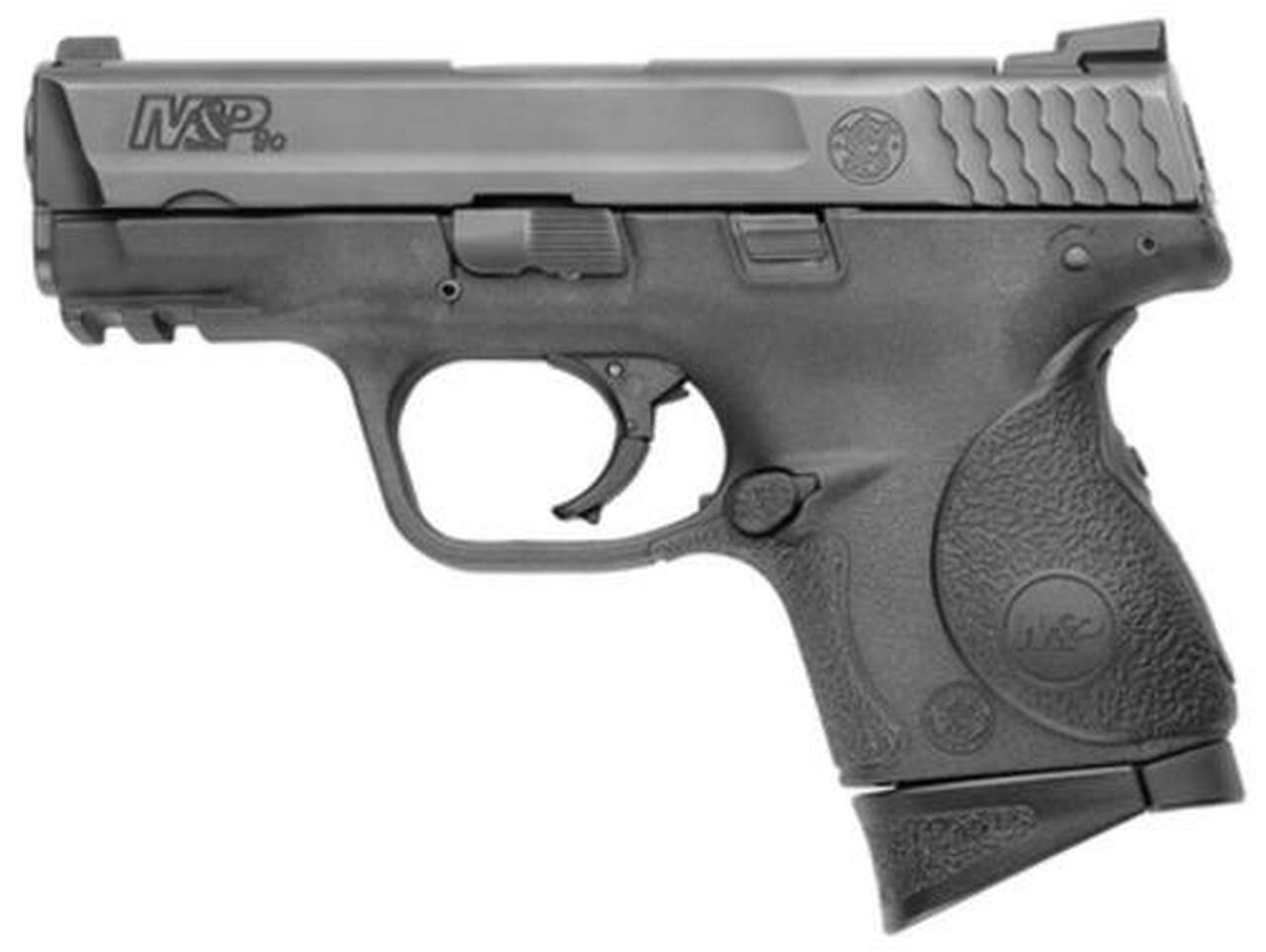 Smith & Wesson M&P Compact, Crimson Trace Laser Grips 9MM 3.5″ Barrel Melonite Finish 12 Rnd Mags