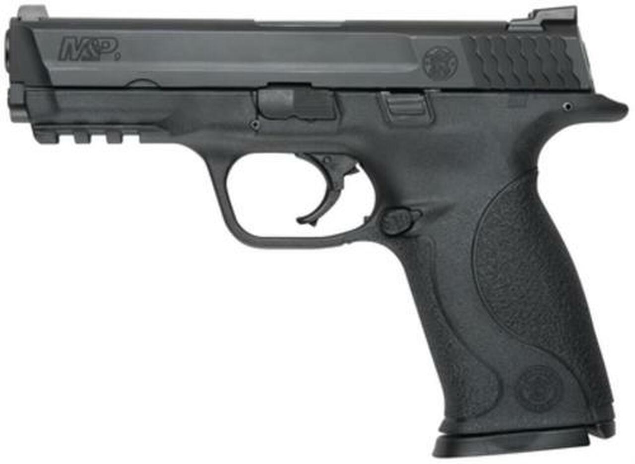 Smith & Wesson, M&P, Full Size, 9mm, Striker Fired, 4.25″ Barrel, Polymer Frame, Black, Low Profile Carry Sights, 10Rd, 2 Magazines, No Thumb Safety