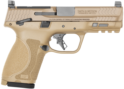 Smith & Wesson M&P M2.0 9mm, 4″ Barrel, Flat Dark Earth Cerakote, Optics Ready, 10rd