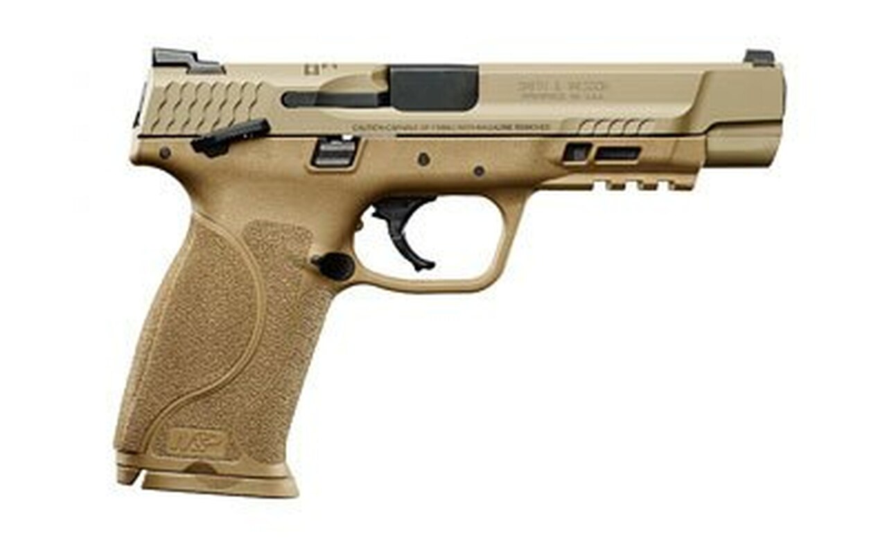 Smith & Wesson M&P M2.0, 9mm, 5″ Barrel Flat Dark Earth 17rd Mag, Safety