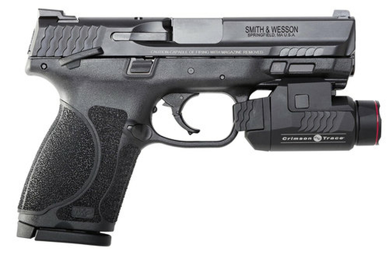 Smith & Wesson M&P M2.0 Compact, 9mm, 4″, 15rd, Crimson Trace Rail Master, Black