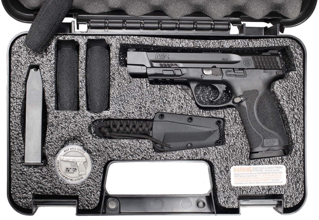 Smith & Wesson M&P M2.0 Spec Series Full Size, 9mm, 5″ Barrel, Black No Manual Safety, Tritium Night Sights, 17Rd, 2 Mags