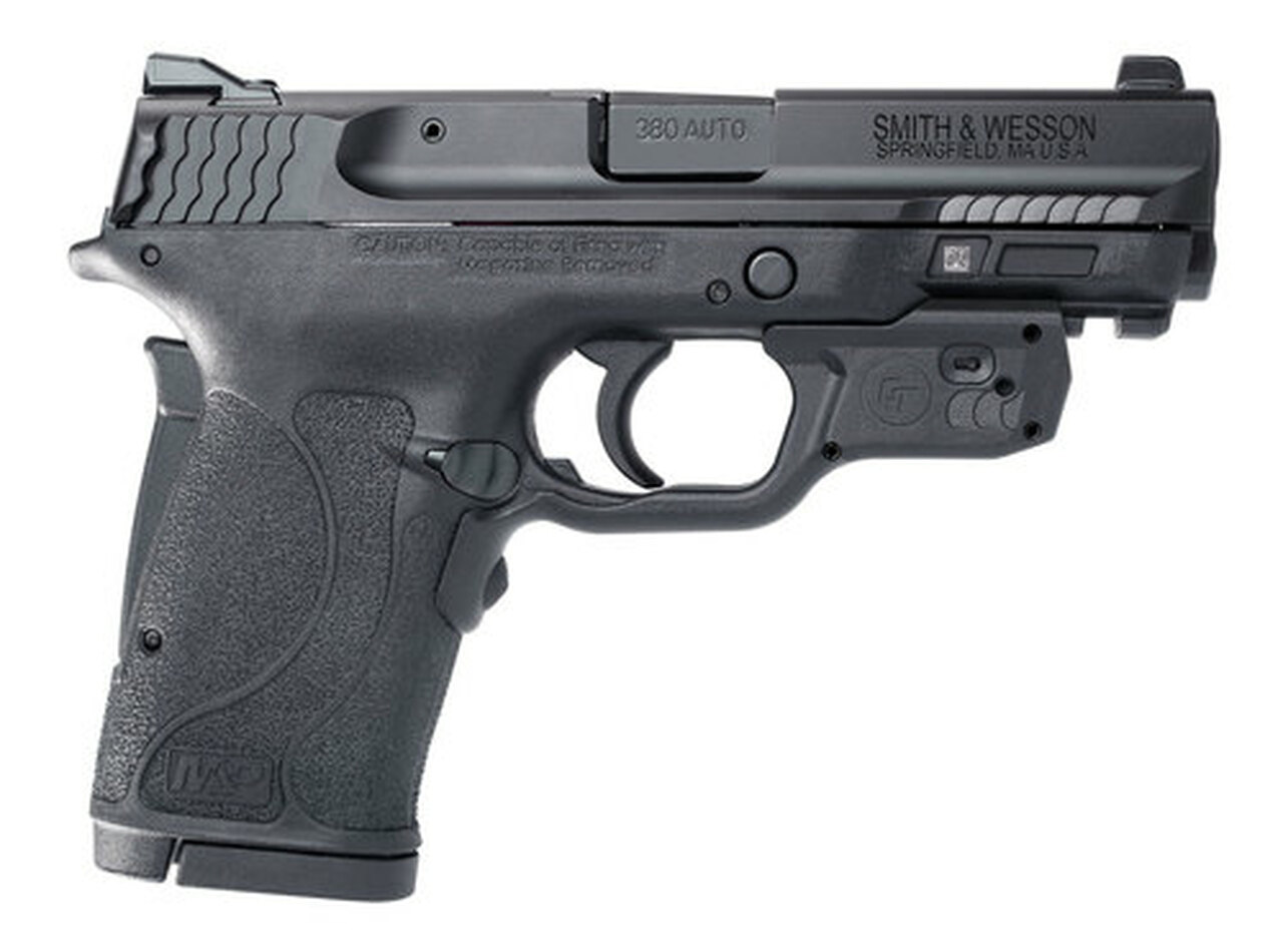 Smith & Wesson M&P Shield EZ Crimson Trace Laserguard, .380 ACP, 3.675″, 8rd, Black